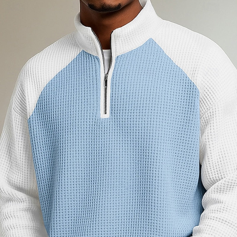 Nathaniel | Strukturierter Quarter-Zip-Pullover