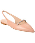 Stuart Weitzman Pearl Leather Slingback Flat