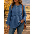 Bethany | Pintucked Peplum Blouse