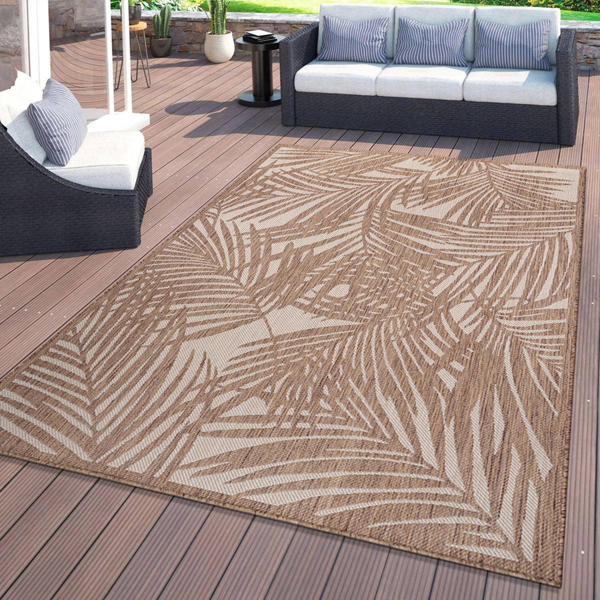 World Rug Gallery Palm Collection 5'x7'