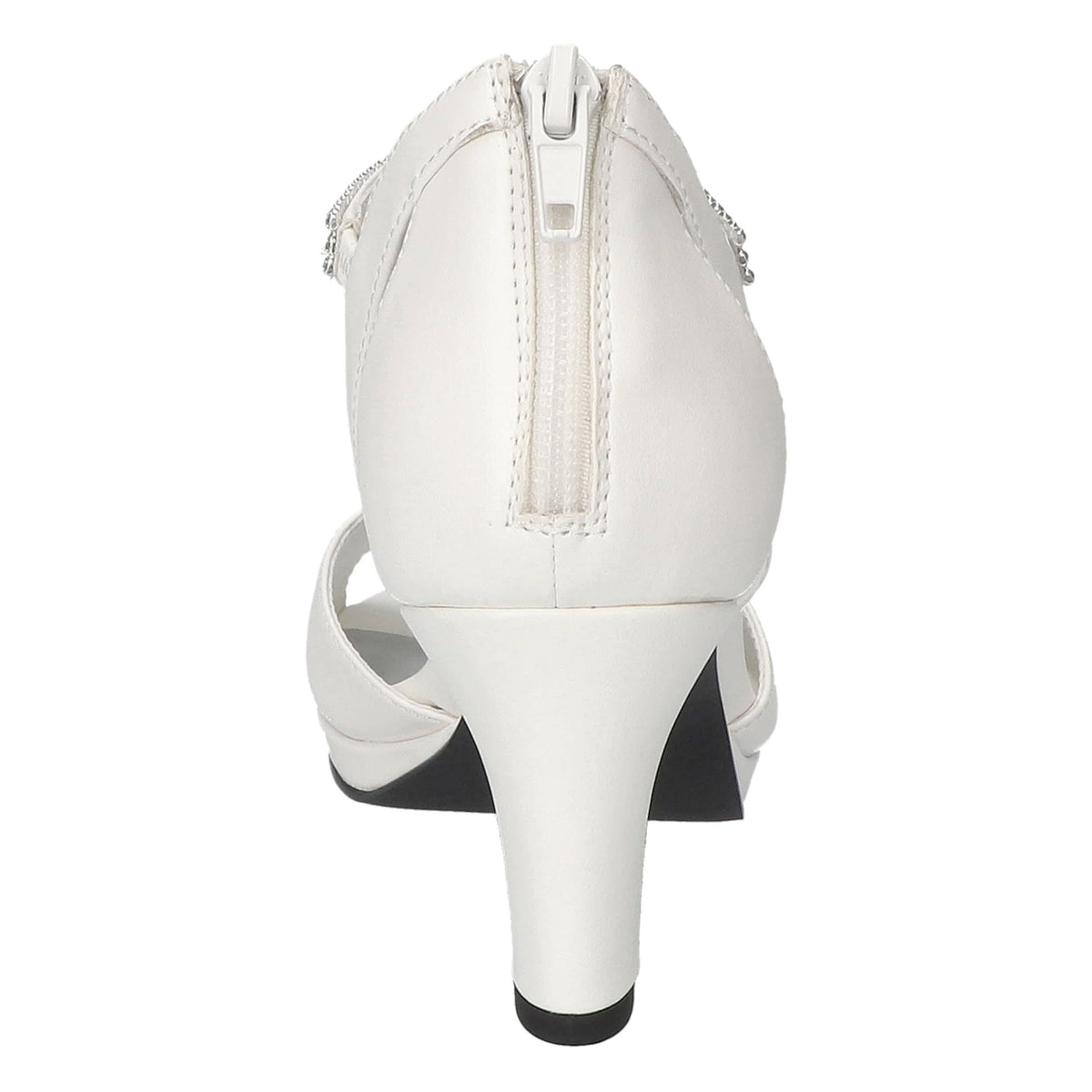 Easy Street Women's Flash White T-Strap Pumps