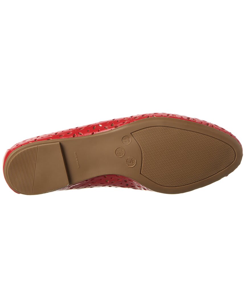 French Sole Leyla Laser Cut Leather Flat