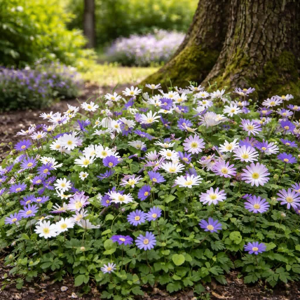 Colorful Mix Anemone Blanda Flowers - 45 Bulbs