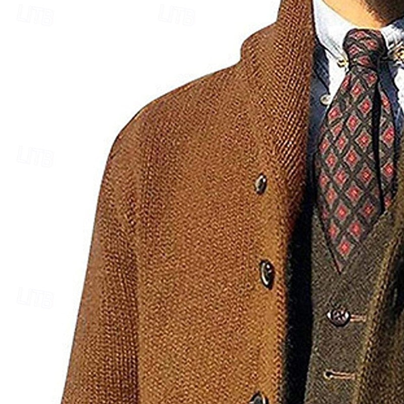 Bertram | Cardigan mit Schalkragen im Colour-Block-Design