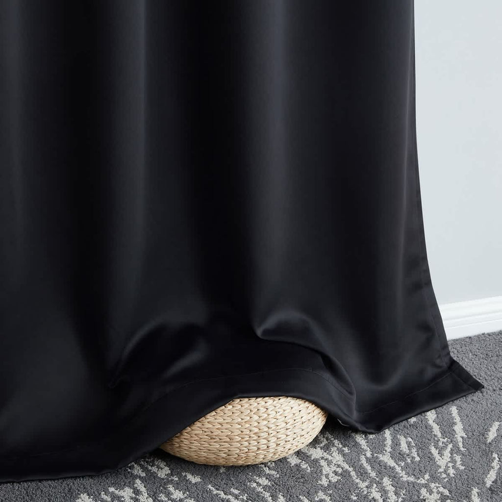 Thd Virginia 100% Blackout Grommet Total Privacy Curtain Panels - Set of 2