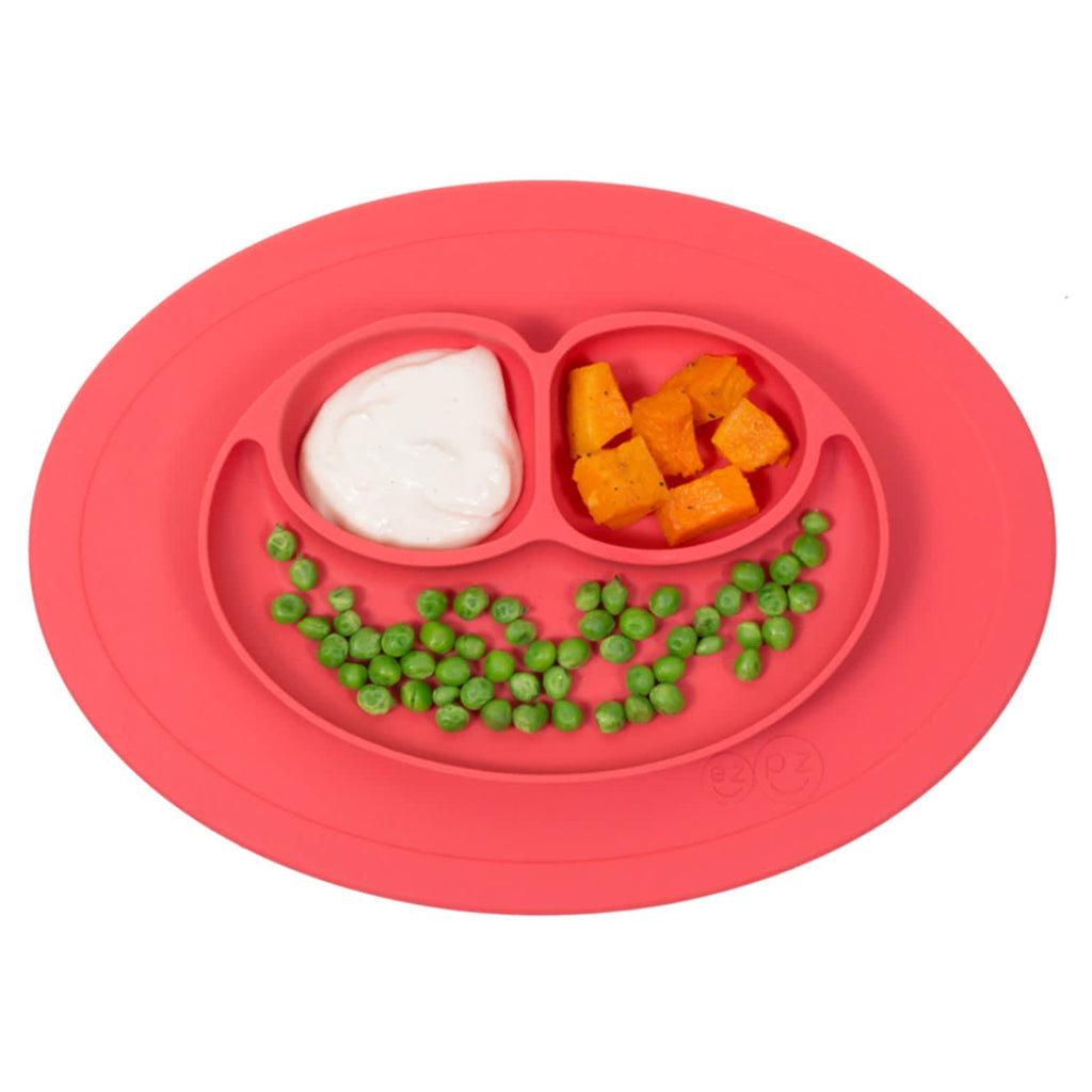 1947Kitchen 2-Pack: Silicone Feeding Placemat And 3-Section Plate