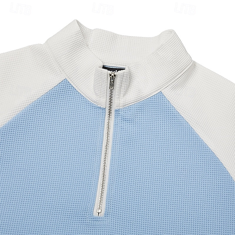 Nathaniel | Strukturierter Quarter-Zip-Pullover