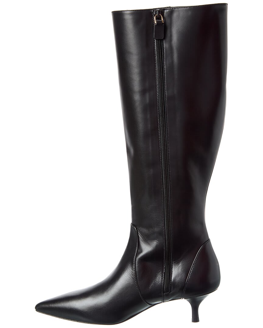 Stuart Weitzman Mara 50 Zip Leather Knee-High Boot