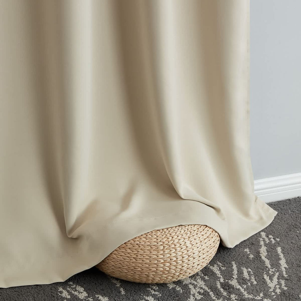 Thd Virginia 100% Blackout Grommet Total Privacy Curtain Panels - Set of 2