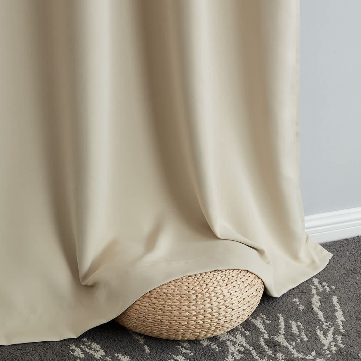 Thd Virginia 100% Blackout Grommet Total Privacy Curtain Panels - Set of 2
