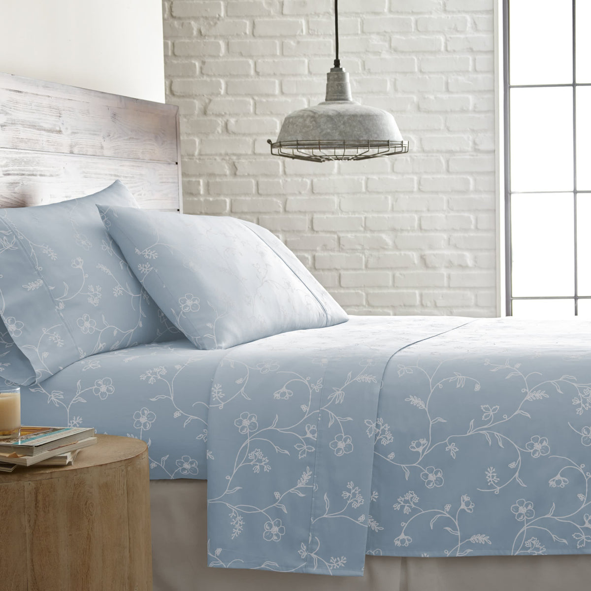 Southshore Fine Linens Sweetbrier Extra Deep Pocket 100% Cotton Printed Sheet Set