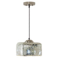 River of Goods Nickel and Silver Square Shade Pendant Light