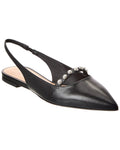 Stuart Weitzman Pearl Leather Slingback Flat