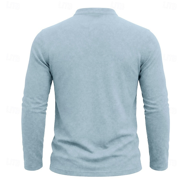Owen | Klassisches Henley-Langarmshirt