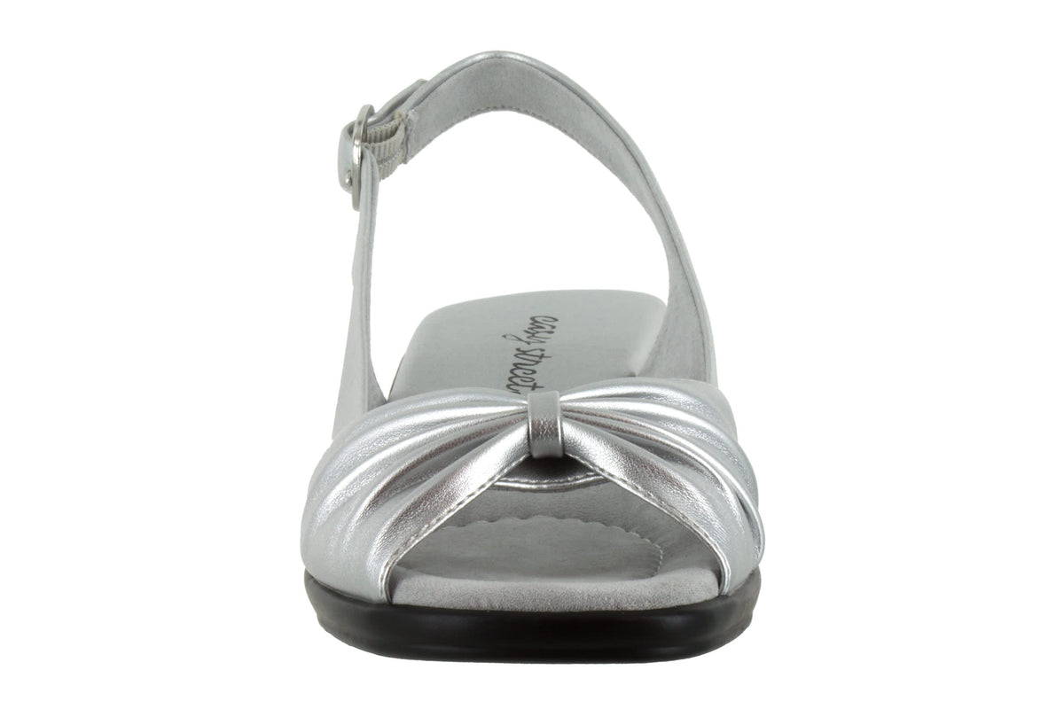 Easy Street Women's Fantasia Silver Slingback Sandals