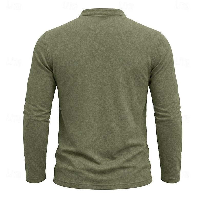 Owen | Klassisches Henley-Langarmshirt