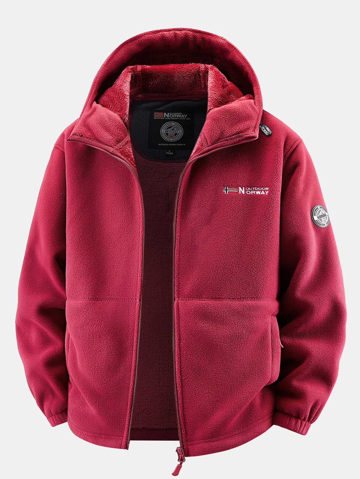 Teddy Fleece Lined Polar Fleece Hooded Coat