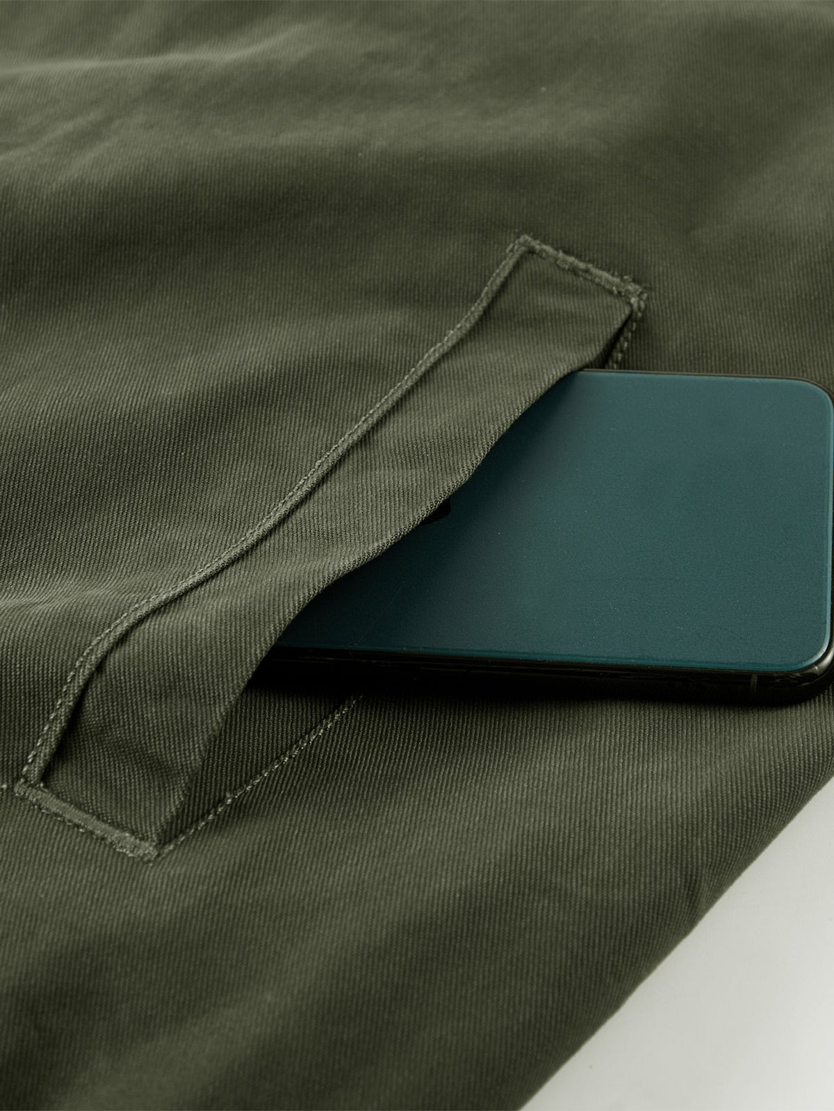 Contrast Corduroy Collar Washed Chino Jacket