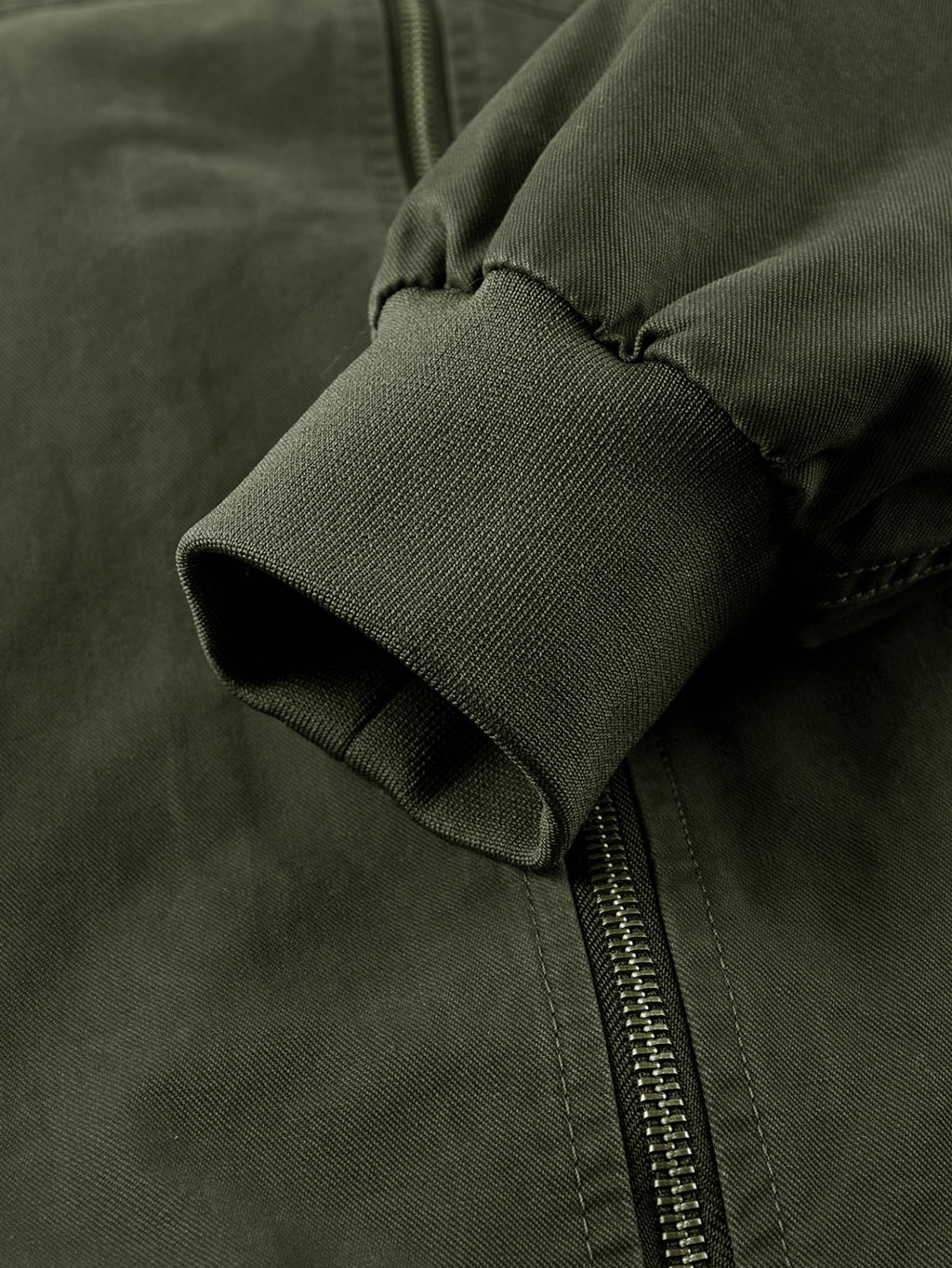Contrast Corduroy Collar Washed Chino Jacket