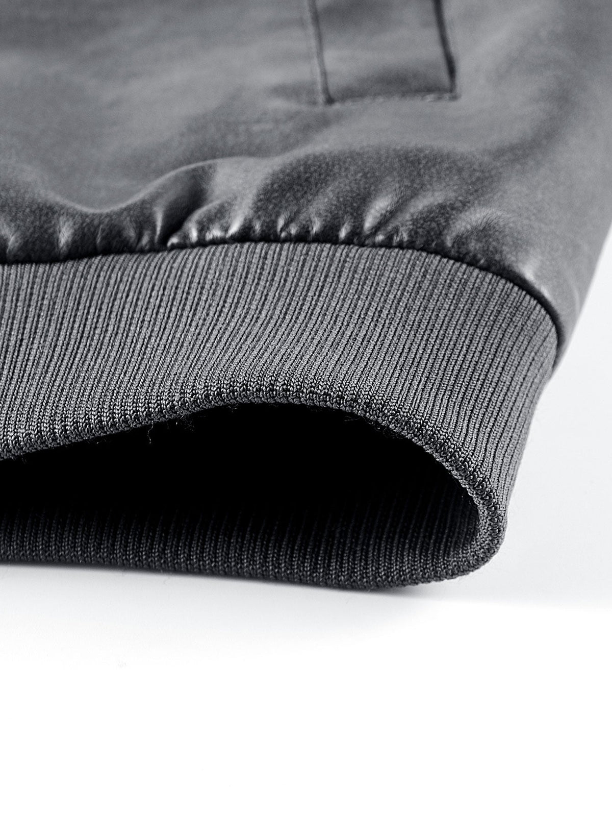 Fleece Lined Washed Distressed Leather Bomber Jacket