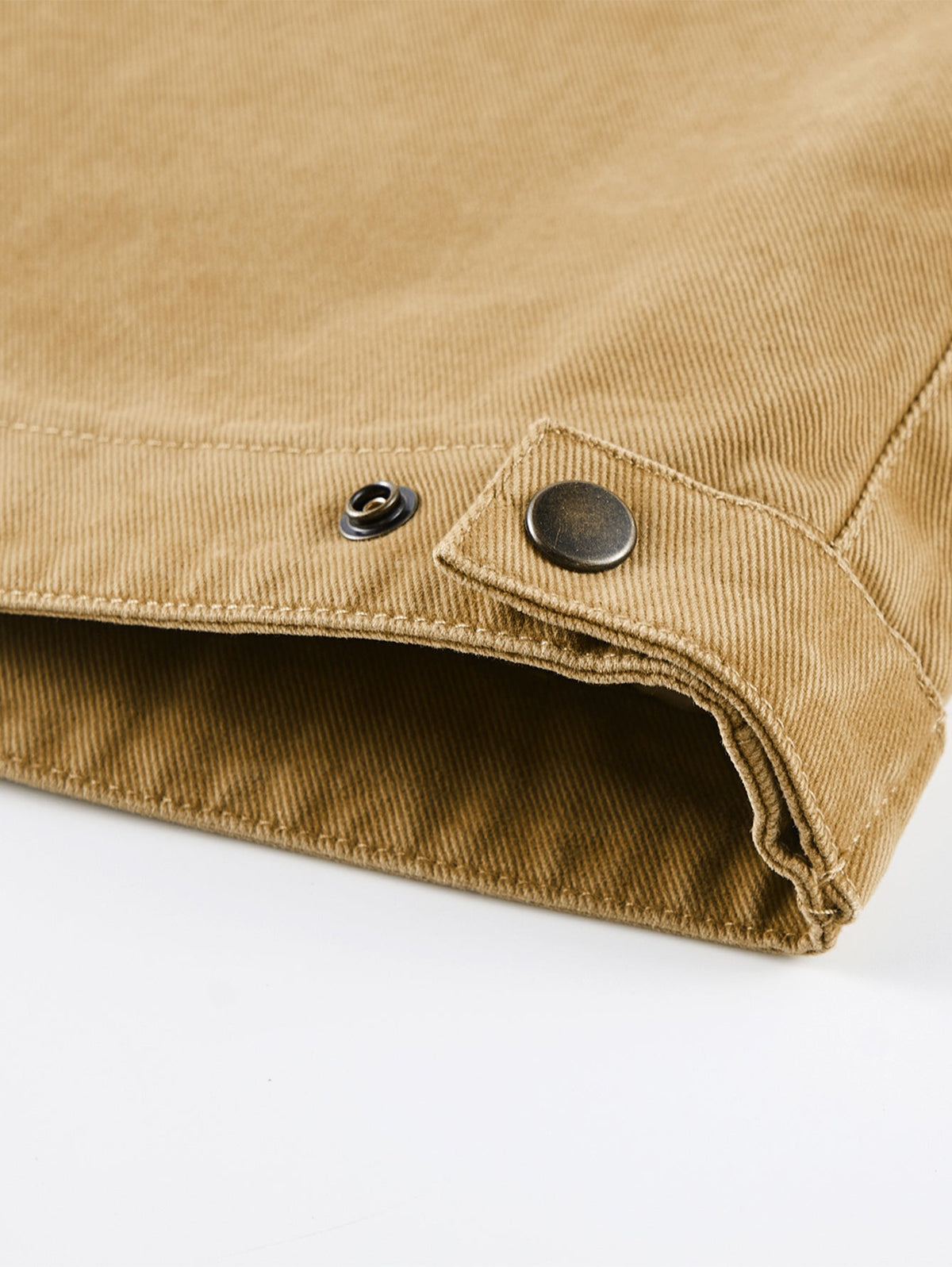 Washed Corduroy Collar Zip-Up Jacket