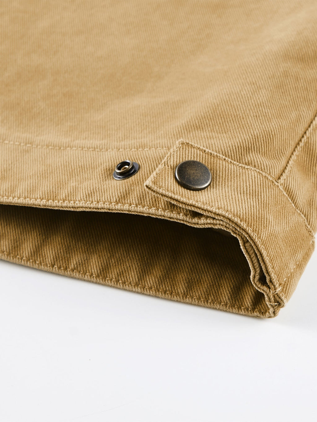 Washed Corduroy Collar Zip-Up Jacket